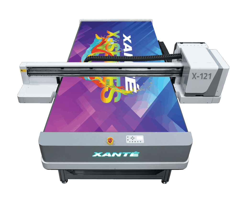 Xante X121 UV Flatbed Printer with 4 Printheads w/Stand; 110v vacs