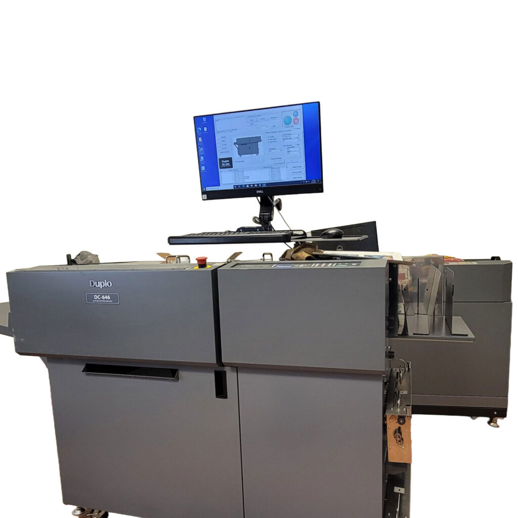 Used Duplo DC-646 Slitter Cutter Creaser with CPM Module