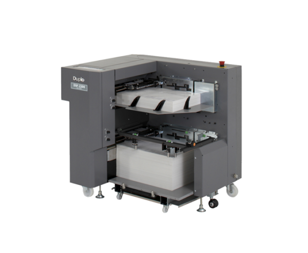 Duplo DSF-2200 Sheet Feeder with standard anti-static and ultrasonic sensors.