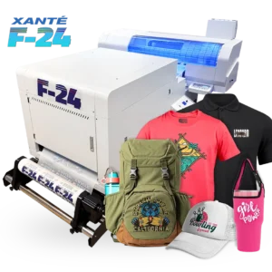 Xante F-24 DTF Printer w/Stand 1 liter each CMYKW, iQueue RIP Workflow Software