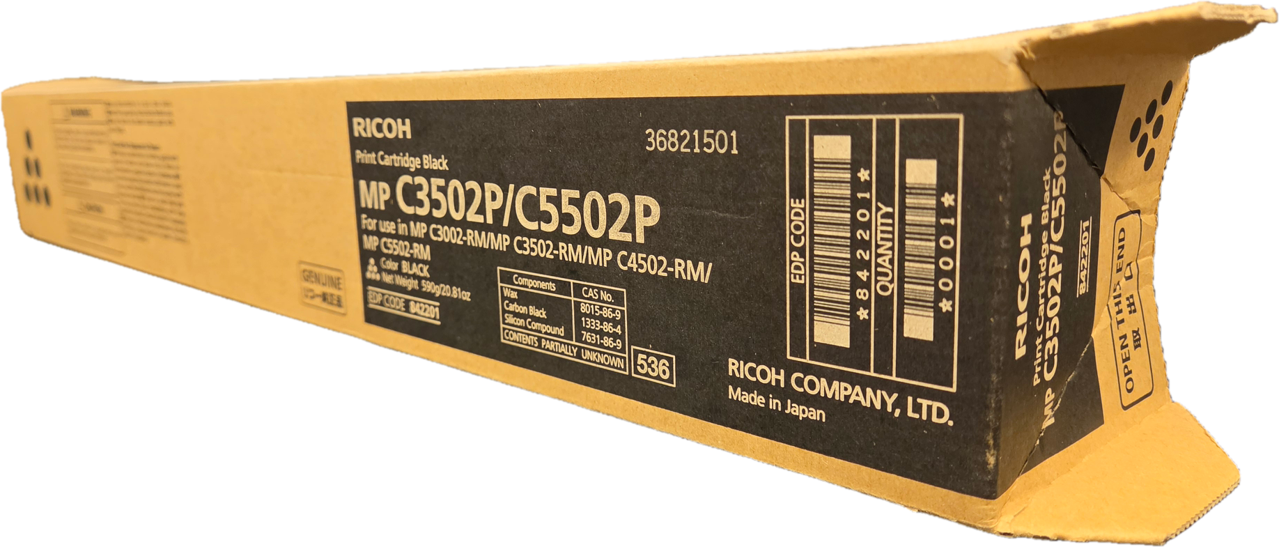 (Out Of Stock) Ricoh Black Print Cartridge (842201) - For MP C3002 / MP C3502 - Image 1