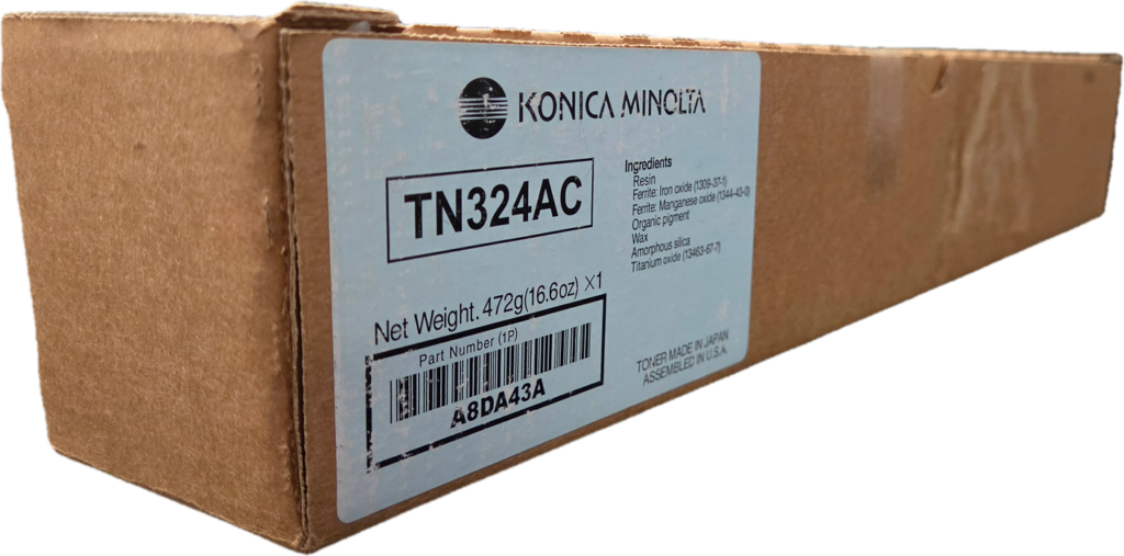 Clearance: Konica Minolta Cyan Toner Cartridge (TN324AC) - For bizhub C258/C308