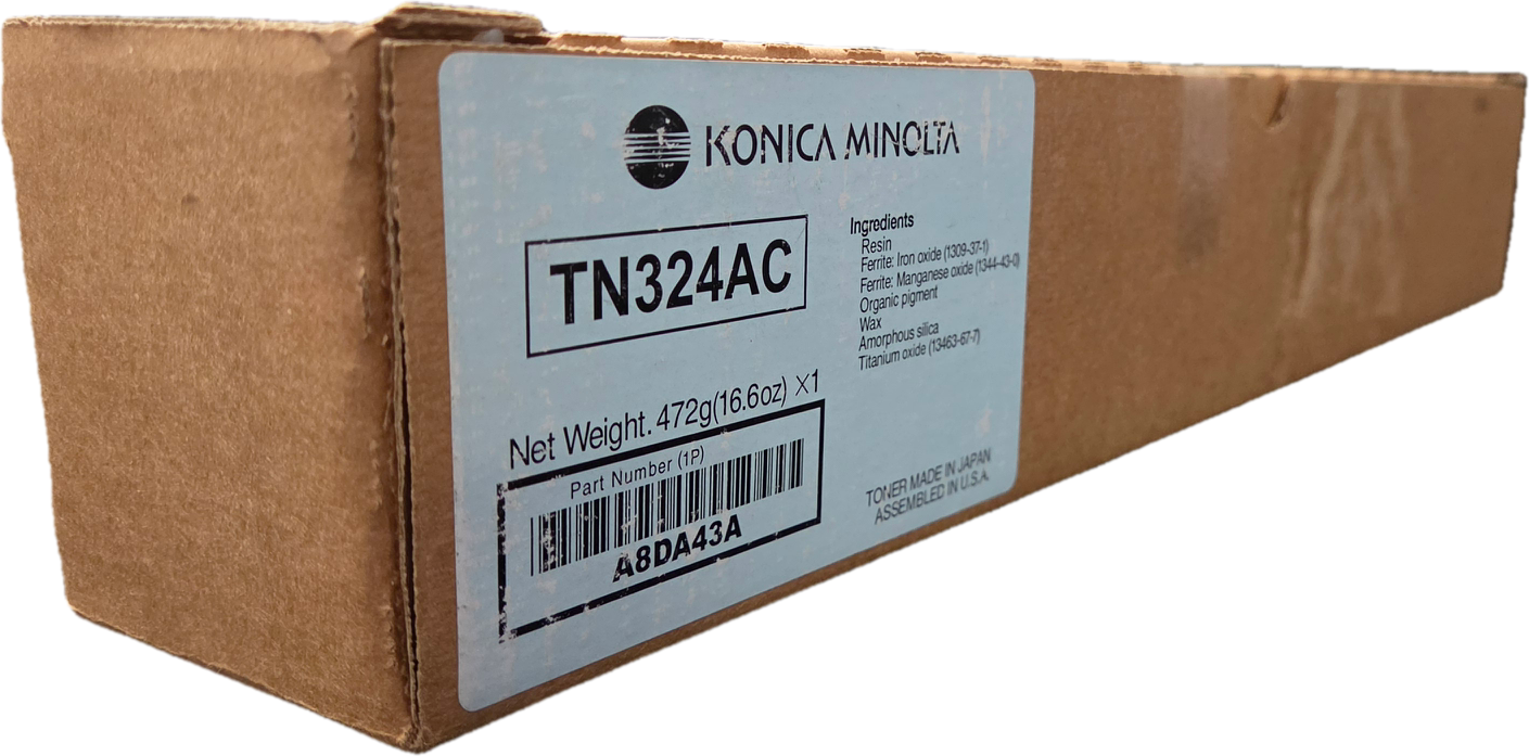 Clearance: Konica Minolta Cyan Toner Cartridge (TN324AC) - For bizhub C258/C308 - Image 1
