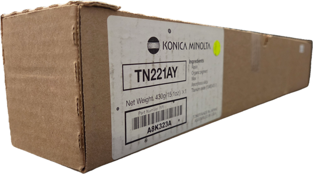 Clearance: Konica Minolta (TN221AY) Yellow Toner Cartridge - For Konica Minolta TN221K
