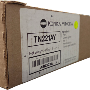 Clearance: Konica Minolta (TN221AY) Yellow Toner Cartridge - For Konica Minolta TN221K